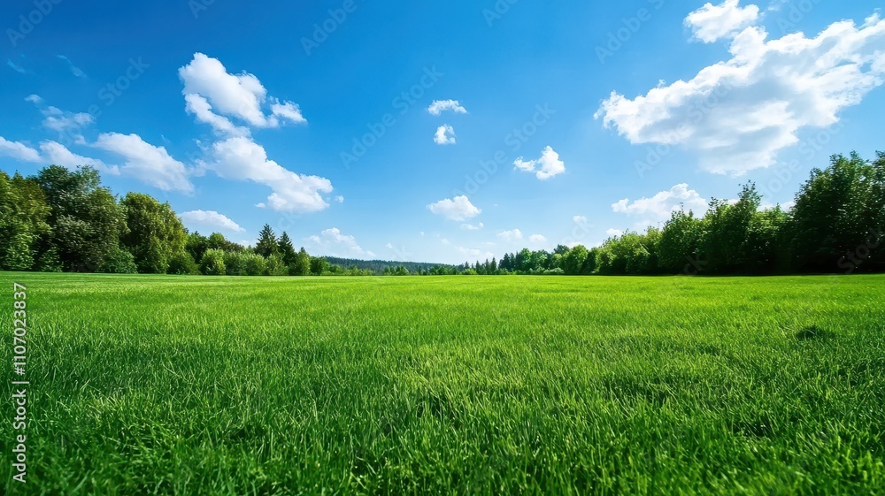 Inner Peace: A Tranquil, Expansive Meadow Under a Clear Blue Sky Inviting Serenity and Reflection. Inner Peace: A Tranquil, Expansive Meadow Under a Clear Blue Sky Inviting Serenity and Reflection.