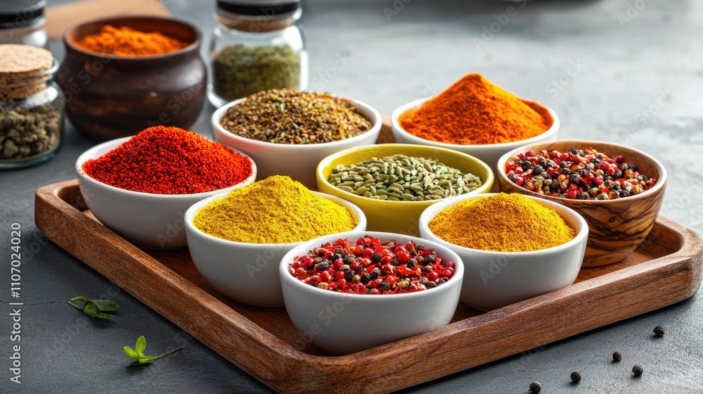 Exploring vibrant spices culinary kitchen food photography rustic environment close-up view flavor diversity Exploring vibrant spices culinary kitchen food photography rustic environment close-up view flavor diversity