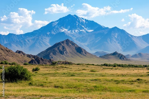 Discover Inner Peace: A Tranquil View of a Serene Mountain Range Embracing Nature's Calm