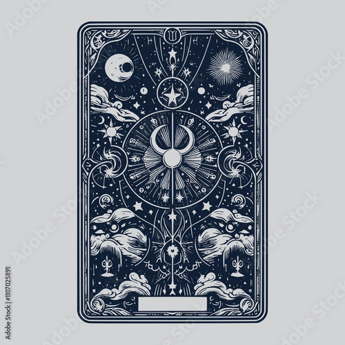 unique priest ouija tarot card tattoo design