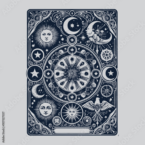 artistic priest ouija tarot card tattoo concept