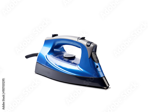 Electric iron isolated on transparent background 