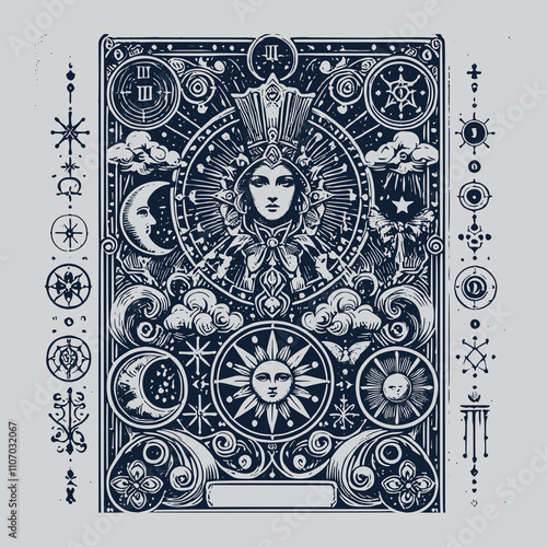 dark priest ouija tarot playing card tattoo