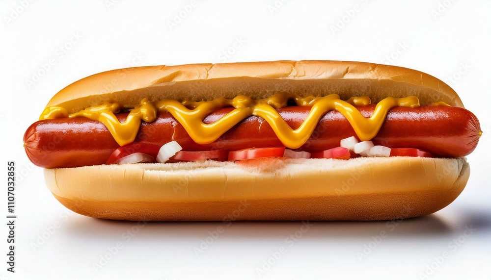HOT DOG on isolated white background HOT DOG on isolated white background