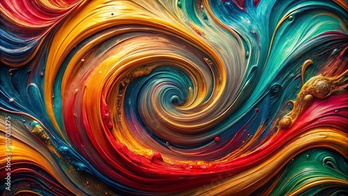 Wallpaper Mural Abstract Swirling Color Vortex A Dynamic Composition of Vibrant Hues and Textured Brushstrokes Torontodigital.ca