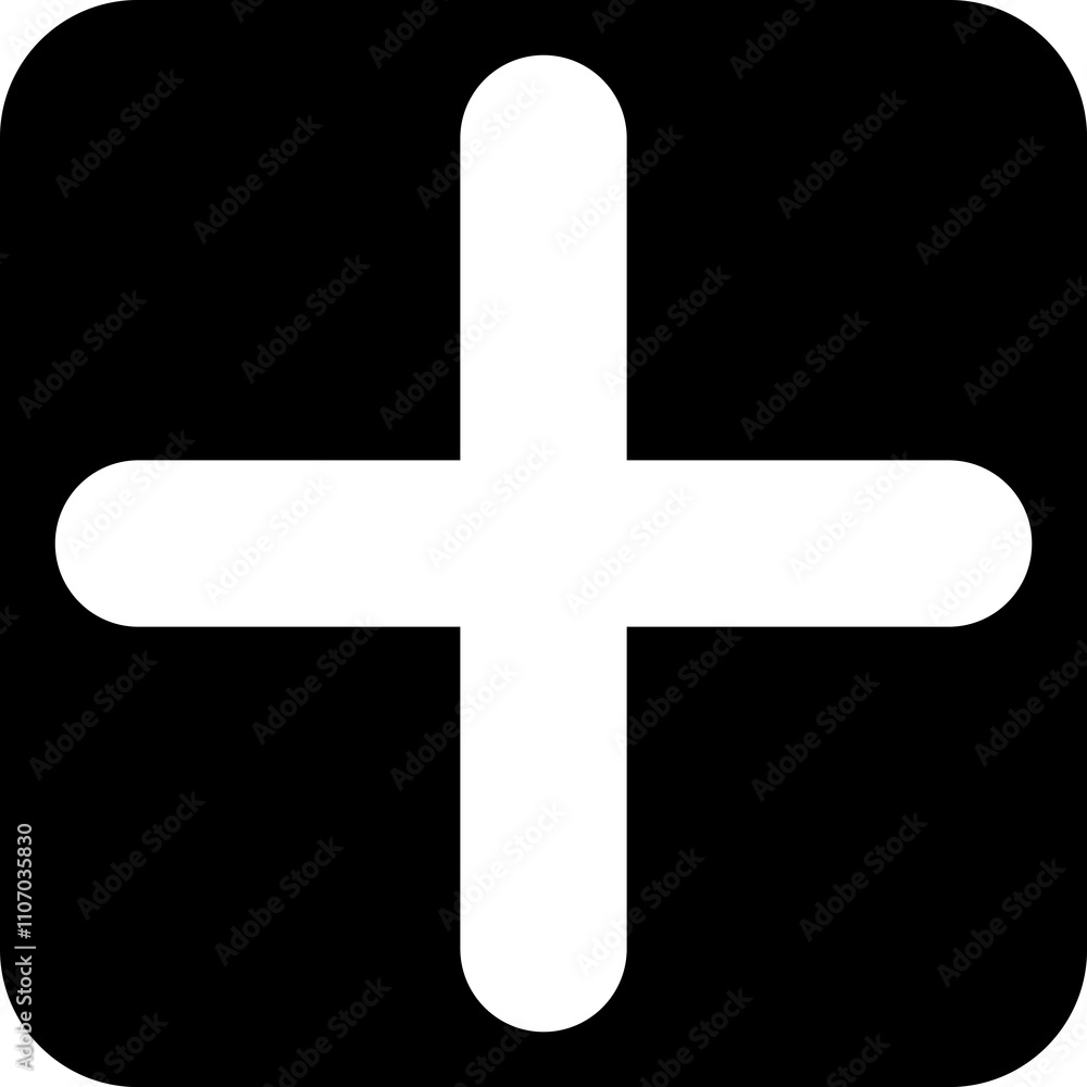 Obraz premium black cross icon