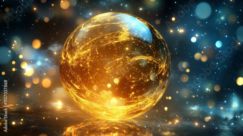 3D stars and planet isolated on background. Vector realistic illustration of glossy plastic ball with yellow rings, space object icons for vr game user interface design, cosmic adventure elements