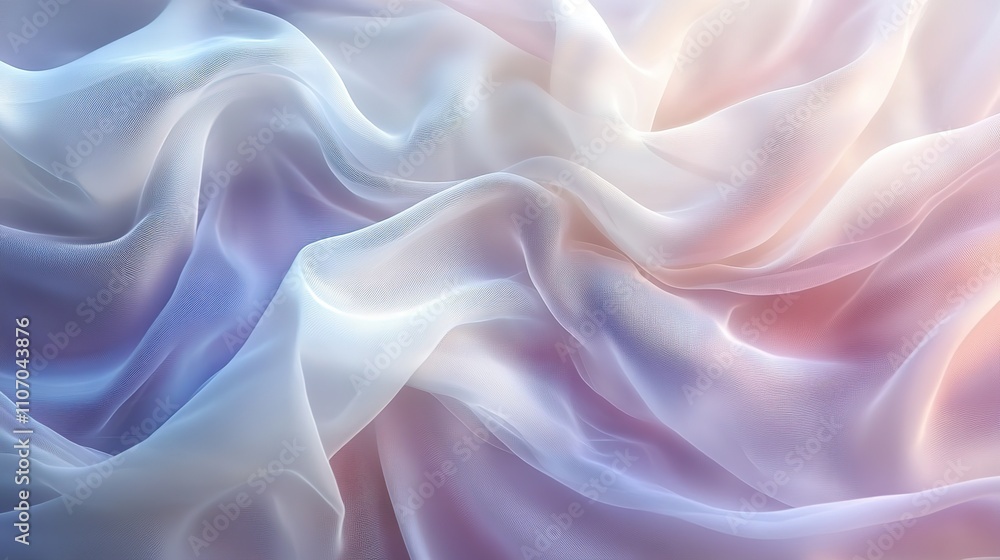 Obraz premium Delicate, soft, and flowing sheer fabric with pastel colors.