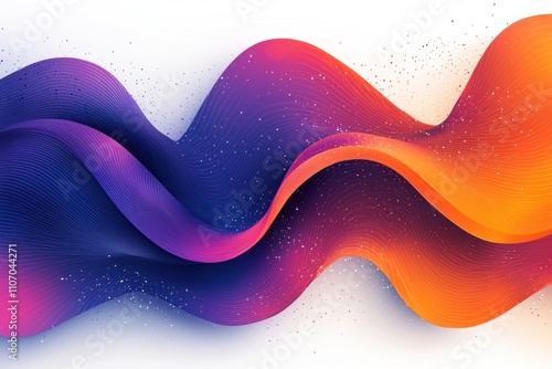 Abstract Gradient Wave with Glittering Particles