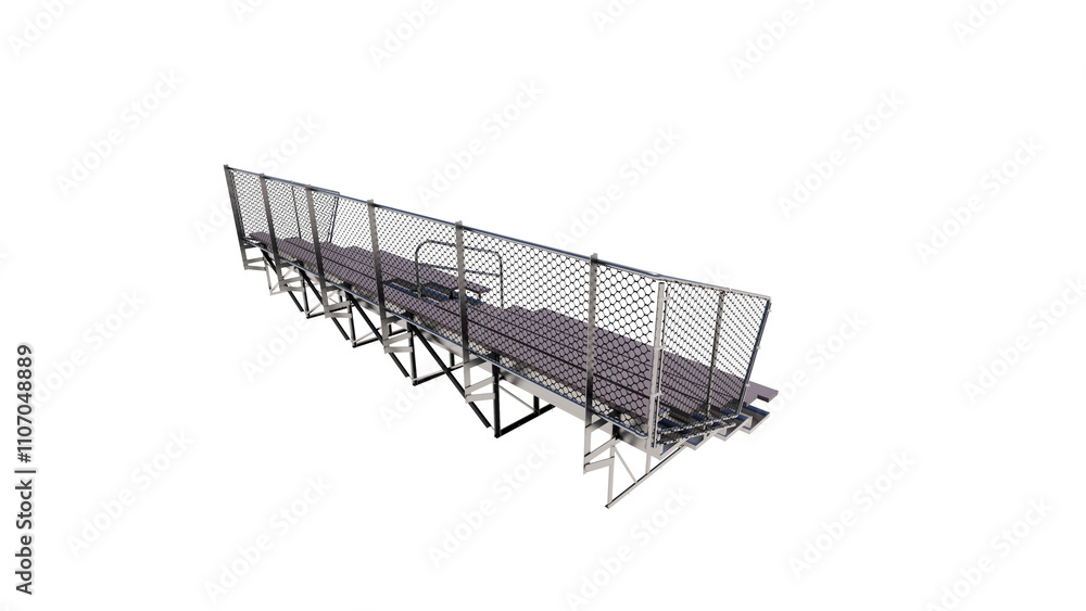 Bleachers back view isolated on transparent background Bleachers back view isolated on transparent background