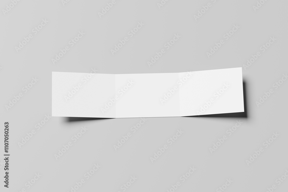 Tri-fold brochure mock-up. Blank brochure white template paper on background. Three fold paper brochure for your design. Tri-fold brochure mock-up. Blank brochure white template paper on background. Three fold paper brochure for your design.