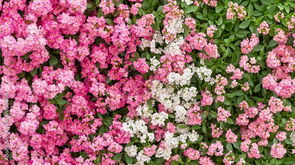 Vibrant Pink and White Flowers in Full Bloom Decoration Background Vibrant Pink and White Flowers in Full Bloom Decoration Background