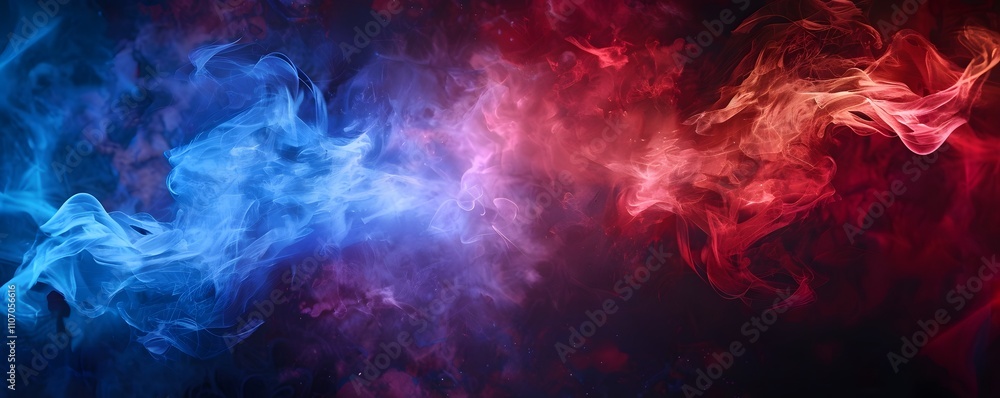 Abstract Blue And Red Smoke Swirls Background Abstract Blue And Red Smoke Swirls Background