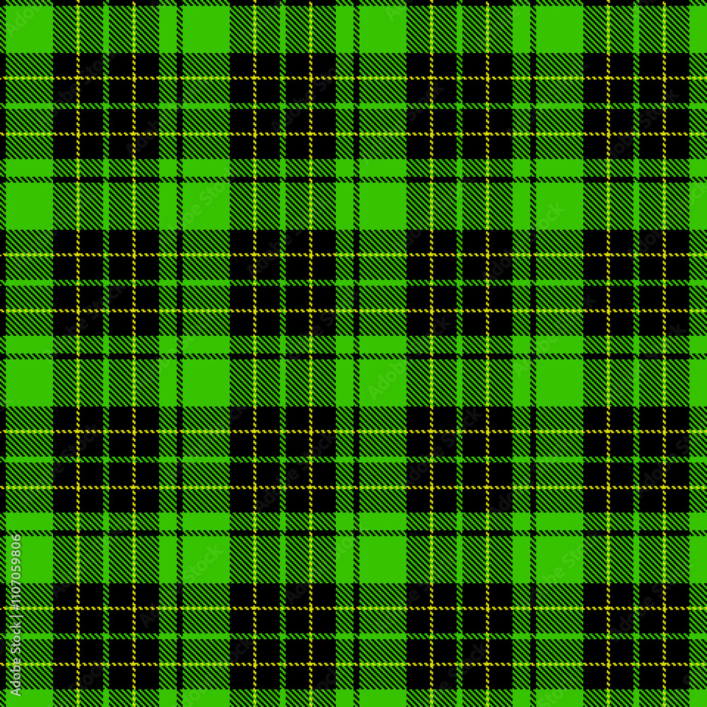 Fototapeta premium Seamless tartan pattern with red black yellow green colors new year christmas background
