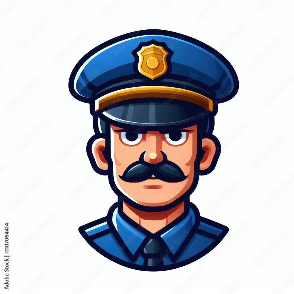 Police Cartoon Illustration Simple Design Vector Police Cartoon Illustration Simple Design Vector
