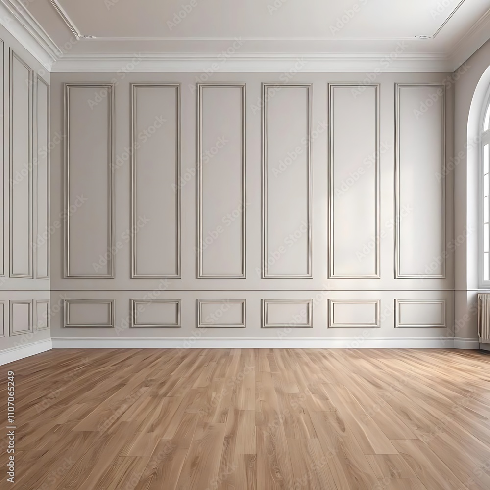 Fototapeta premium empty room with wooden floor