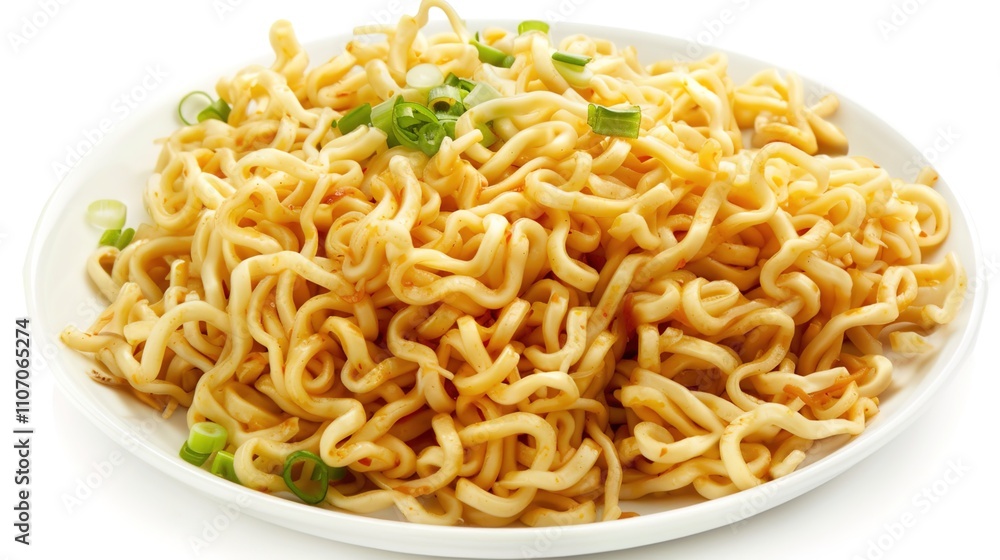 Instant Noodles on a White Background - A Tempting and Convenient Culinary Sight. The Colorful and Enticing Instant Noodles Placed on the Plain White Background, with Their Appealing Packaging and Del Instant Noodles on a White Background - A Tempting and Convenient Culinary Sight. The Colorful and Enticing Instant Noodles Placed on the Plain White Background, with Their Appealing Packaging and Del
