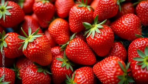 strawberries in a market