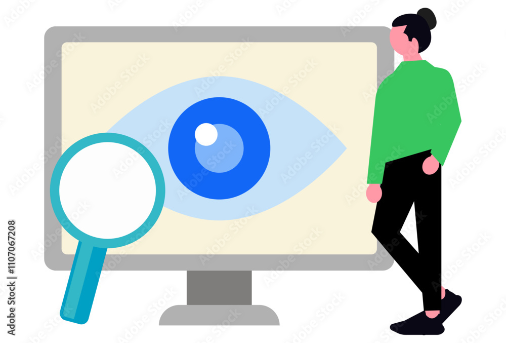 1047 - Keylogger Concept Illustration 1047 - Keylogger Concept Illustration