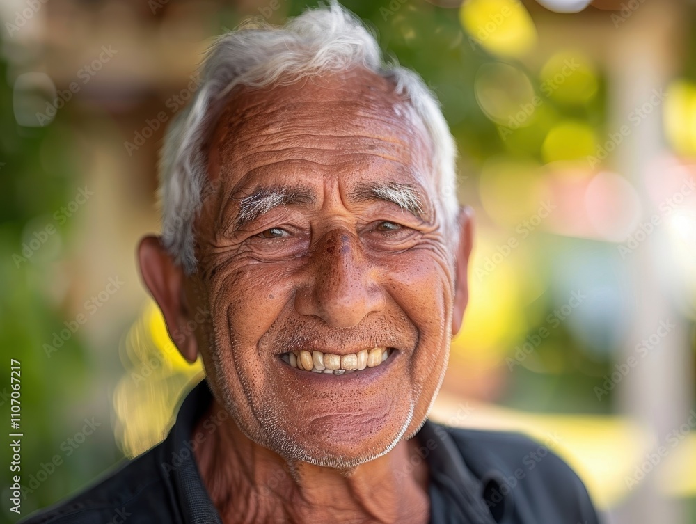 A cheerful elderly man smiles warmly, showcasing wisdom and joy against a vibrant, natural background. A cheerful elderly man smiles warmly, showcasing wisdom and joy against a vibrant, natural background.