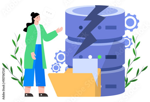 1045 - Data Leak Concept Illustration