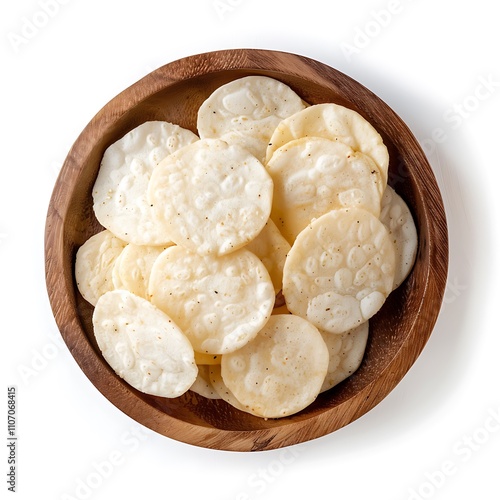 Korean Rice cake isolated on white background. photo