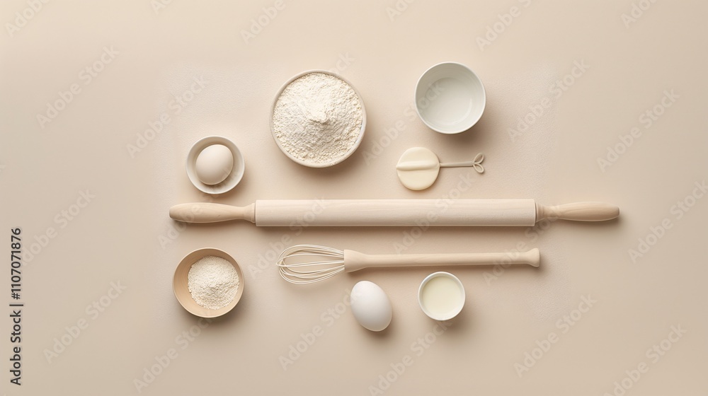 Baking Essentials Flat Lay Baking Essentials Flat Lay