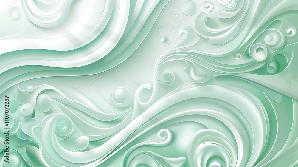 A calming mint green and white design featuring soothing tones and a serene atmosphere, perfect for creating a peaceful, fresh, and relaxing environment A calming mint green and white design featuring soothing tones and a serene atmosphere, perfect for creating a peaceful, fresh, and relaxing environment