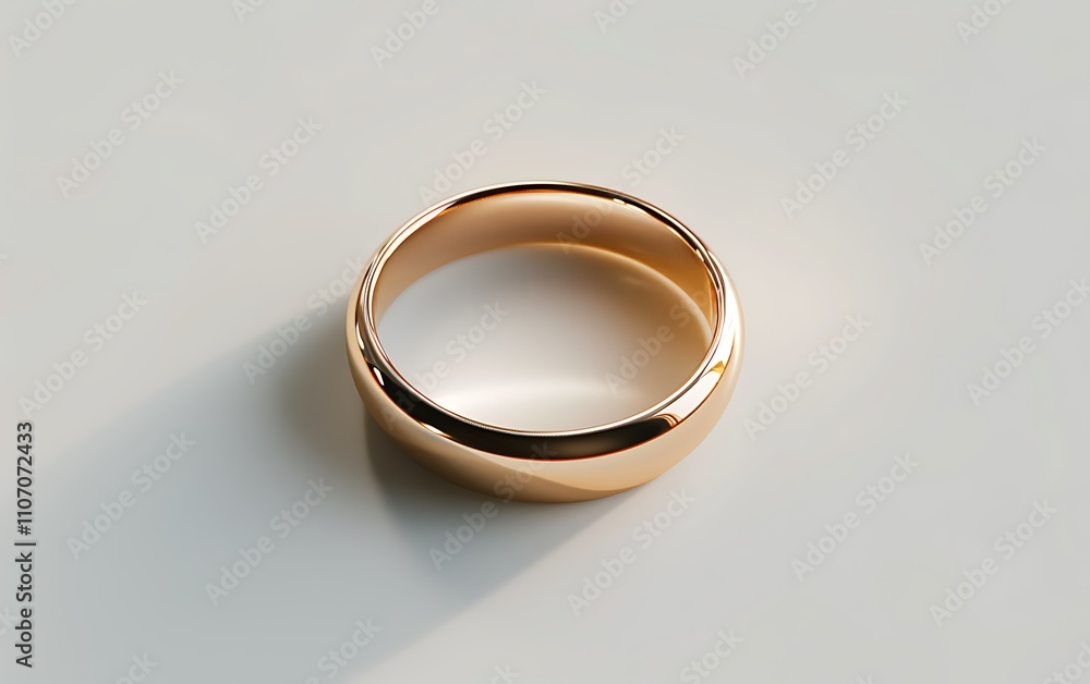 Wedding ring isolated on white background. 3D rendering. Wedding ring isolated on white background. 3D rendering.