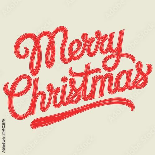 Merry Christmas Vector Typographic Cricut Design for T-Shirt