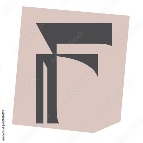 Ransom Alphabet Cutout Letter F