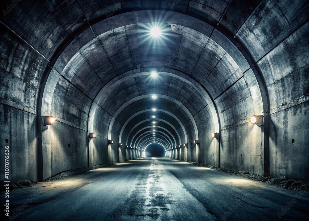 Product Photography of a Dark Endless Concrete Tunnel Underground, Emphasizing Depth and Texture for Industrial Designs and Urban Exploration Concepts Product Photography of a Dark Endless Concrete Tunnel Underground, Emphasizing Depth and Texture for Industrial Designs and Urban Exploration Concepts