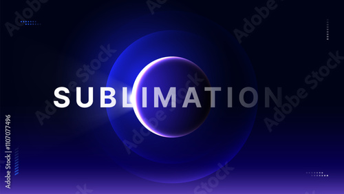 Neon Eclipse Sublimation – Bold Typographic Art with Space and Tech Vibes for Modern Environments