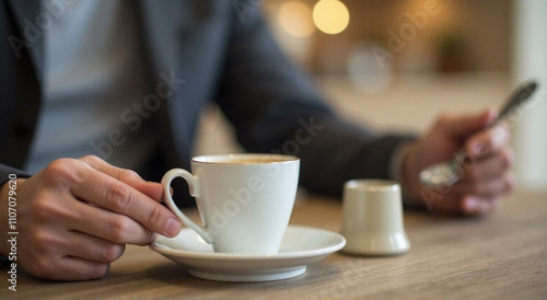 person holding a cup of coffee