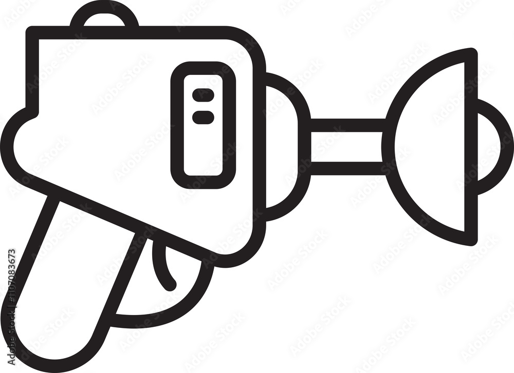 Space Blaster Gun Icon Illustration Space Blaster Gun Icon Illustration