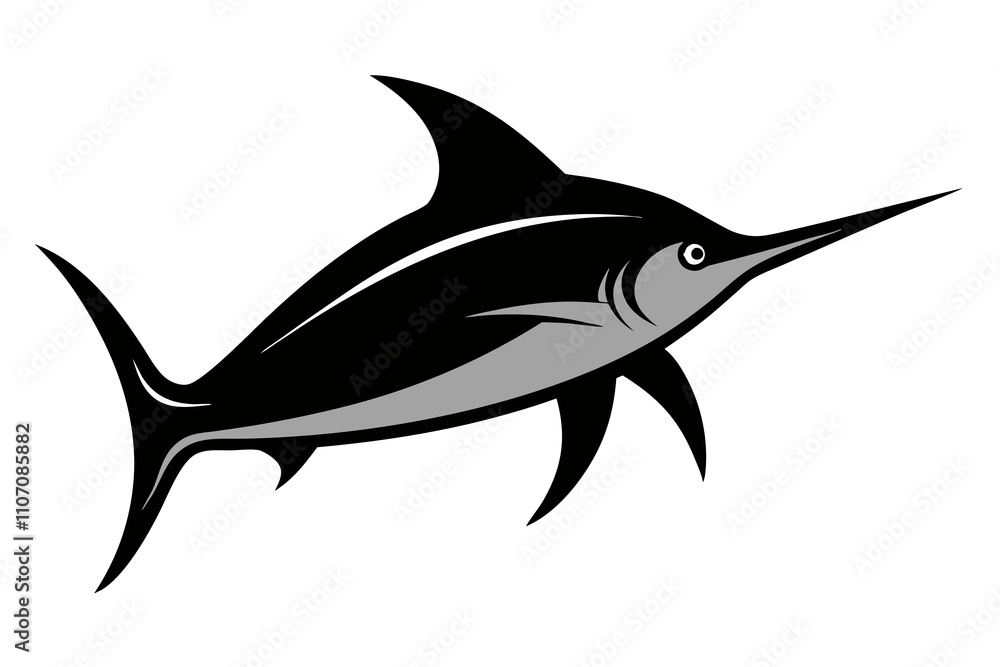 Fototapeta premium swordfish isolated on white