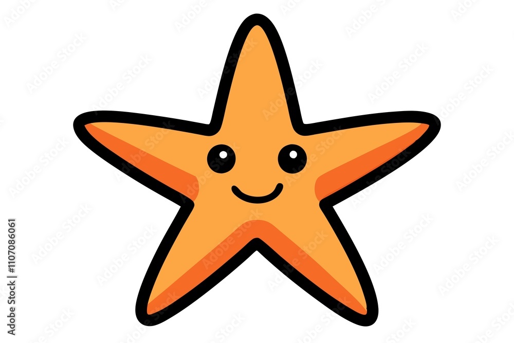 Obraz premium cute red star on white background