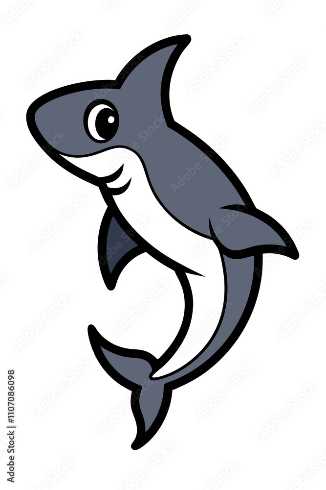 Fototapeta premium hammerhead shark on white