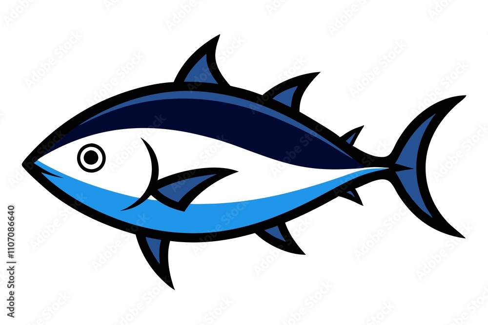 illustration of bluefin tuna fish illustration of bluefin tuna fish