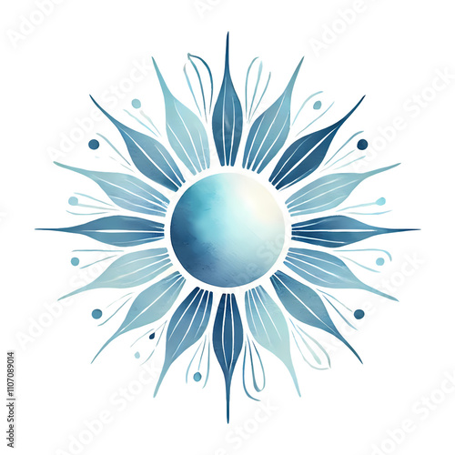 abstract background with blue flowers - Baby shower blue theme 