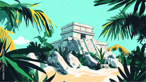 Tulum's Ancient Ruins Overlooking the Caribbean