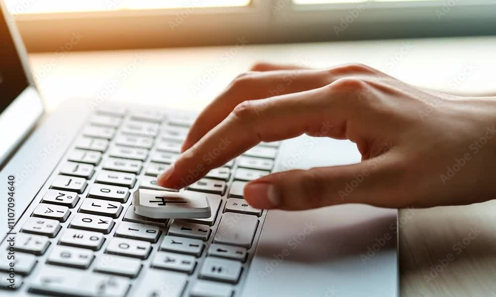 A close-up of a hand pressing the Enter key on a laptop keyboard, symbolizing productivity. A close-up of a hand pressing the Enter key on a laptop keyboard, symbolizing productivity.