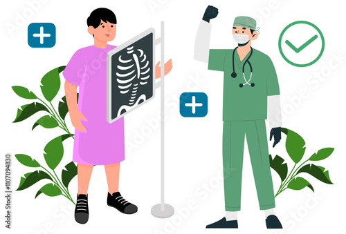 Xray Concept Illustration Stylish and Beautiful