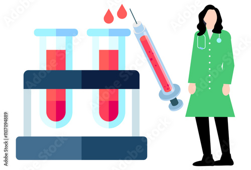 Blood Sample Concept Illustration Stylish and Beautiful