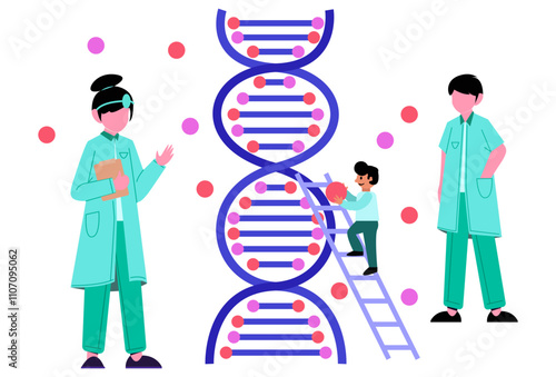 Dna Concept Illustration Stylish and Beautiful