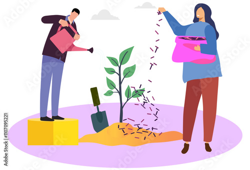 Seeds Concept Illustration Stylish and Beautiful