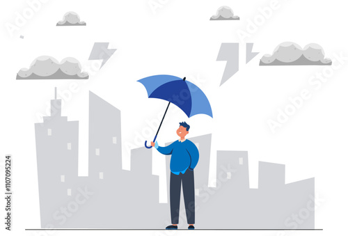 Cloudy Concept Illustration Stylish and Beautiful