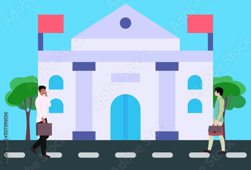Embassy Concept Illustration Stylish and Beautiful