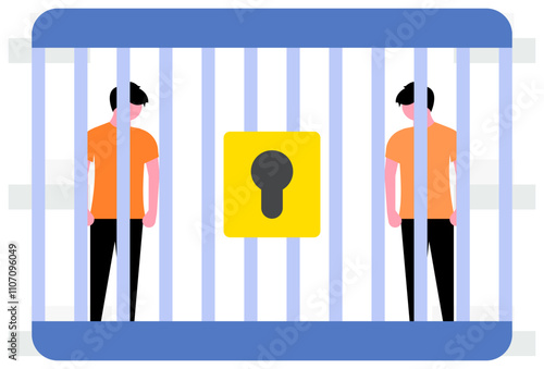 Jail Concept Illustration Stylish and Beautiful