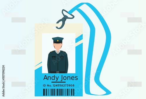 Identification Card Concept Illustration Stylish and Beautiful